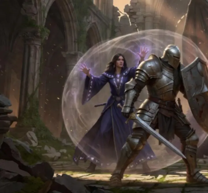 Three adventurers in formation, representing an optimized party composition