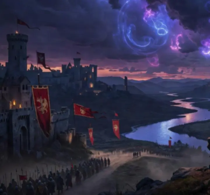 Cinematic Lastraisse fantasy landscape of the Last Realm